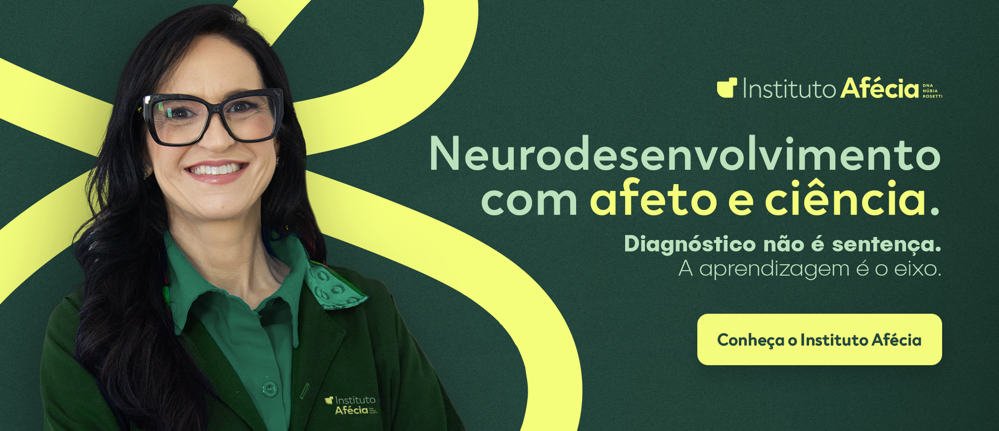 Banner da página inicial do Instituto Afécia