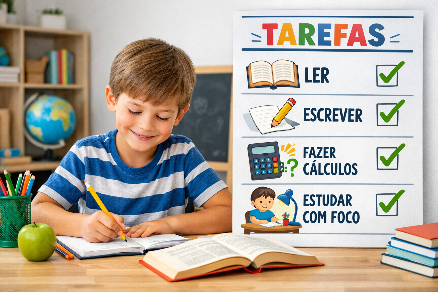 tdah e aprendizagem com checklist de estudos